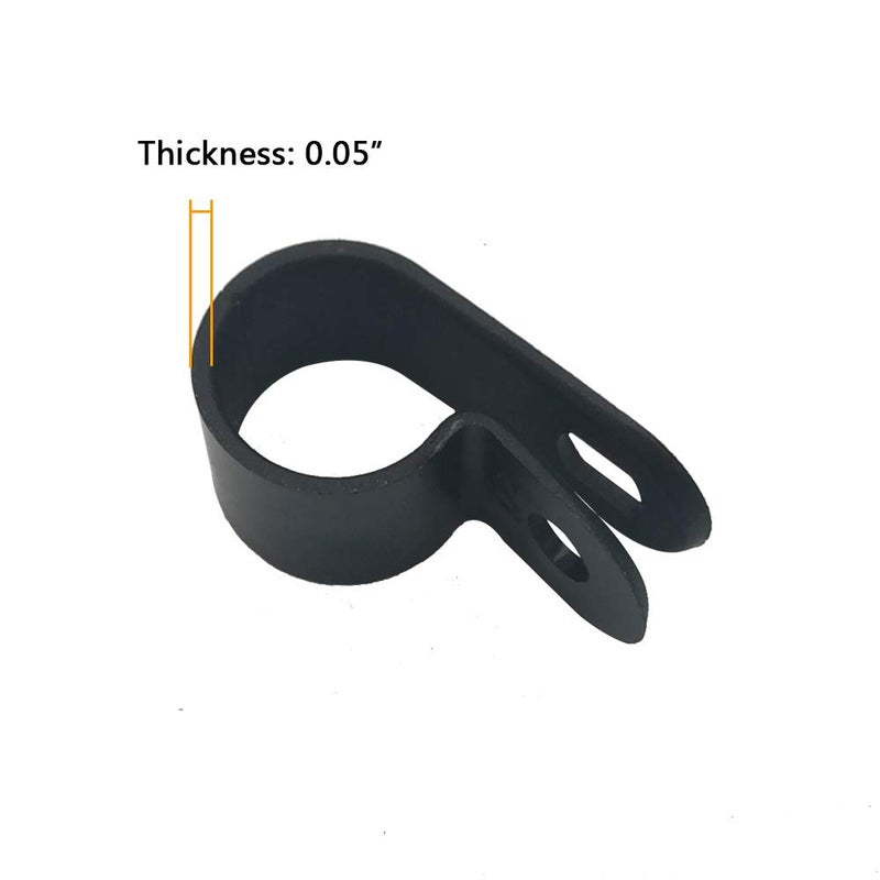 Alamic Cable Clamp R-Type Cable Clip Wire Clamp 1/2" Nylon Screw Mounting Cord Fastener Clips with Screws for Wire Management - 50 Pcs Cable Clamps + 50 Pcs Screws - Image 4